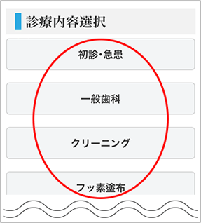 診療内容選択イメージ