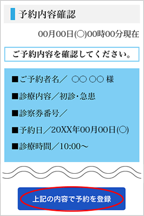 予約内容確認イメージ